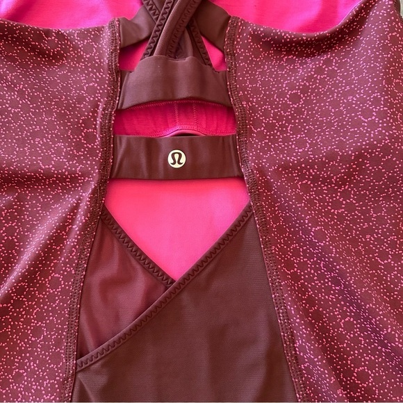 Lululemon Ready Set Sweat Mesh Strappy Cycling Lightweight maroon Tank Top - Picture 13 of 14
